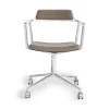 Kontorsstolar & Skrivbordsstolar-Vipp 452 Swivel kontorsstol med hjul, Pol. aluminium-dark sand