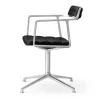 Kontorsstolar & Skrivbordsstolar-Vipp 452 Swivel kontorsstol, Pol. aluminium-black leather