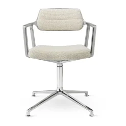 453 Swivel kontorsstol, Wavy off white-light grey-pol. aluminium^Vipp Discount