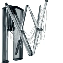 Övrigt Diskning & Städning-Brabantia WallFix torkvinda 24 m med Skyddsbox, Grå