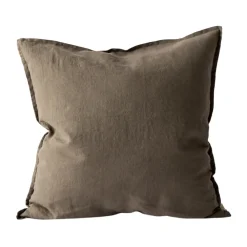 Kuddfodral-Tell Me More Washed linen kuddfodral 50x50 cm, Taupe