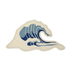 Gångmattor|Bomulls- & Trasmattor-Broste Copenhagen Wave matta, Blue, 85x160 cm