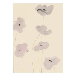 Posters-Paper Collective White Vallmo poster, 30x40 cm