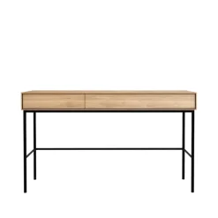 Skrivbord-Ethnicraft Whitebird skrivbord 77x127 cm, Ek 2 dörrar