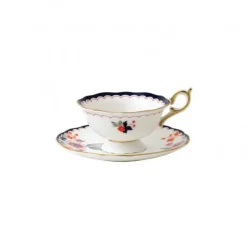 Tekoppar-Wedgwood Wonderlust liten tekopp med fat, jasmine bloom