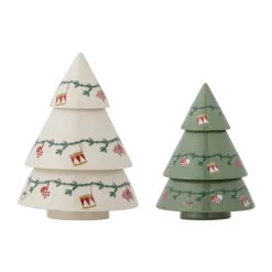Juldekorationer & Julpynt-Bloomingville Yule dekorationsgranar 2 delar, Beige-grön