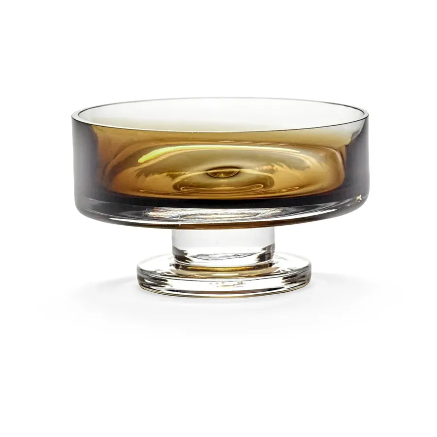 Dessertskålar-Serax Zuma låg skål på fot M Ø13,6 cm, Amber