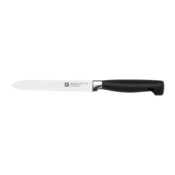 Övriga Knivar-Zwilling Four star tandad allkniv 13 cm, Svart-rostfritt stål